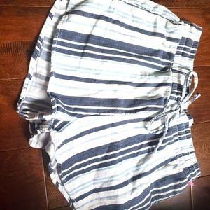 Divided h&m cotton shorts size 2 women's blue and white stripees
